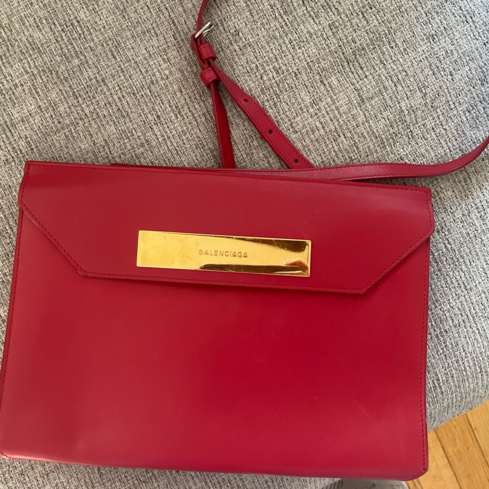 Balenciaga cable flap clutch/ cross body